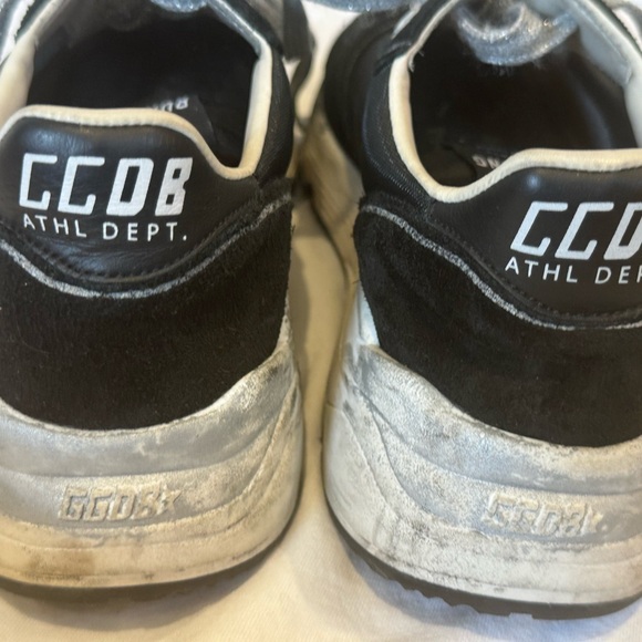 Golden Goose Running Black Suede and Mesh w Silver Laces - Picture 6 of 8